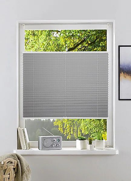 my home Plissee »GELLO« Lichtschutz ohne Bohren verspannt in Streifen-Optik günstig online kaufen
