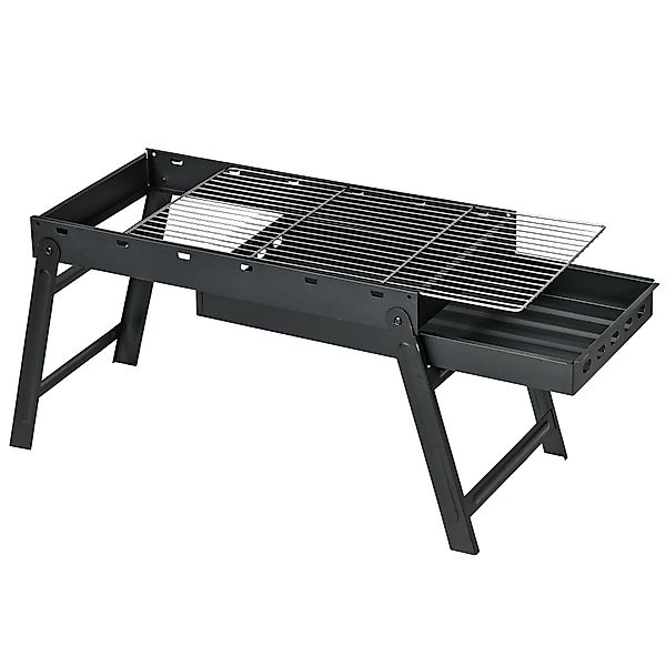 Outsunny Holzkohle Grill Tragbarer Klappbarer BBQ Grill mit herausnehmbarer günstig online kaufen