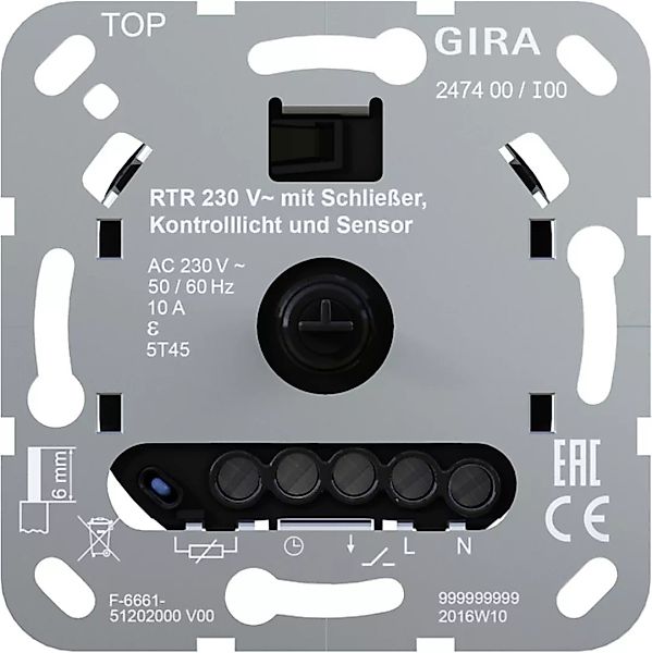 Gira Raumtemperaturregler 230V Schließer 247400 günstig online kaufen
