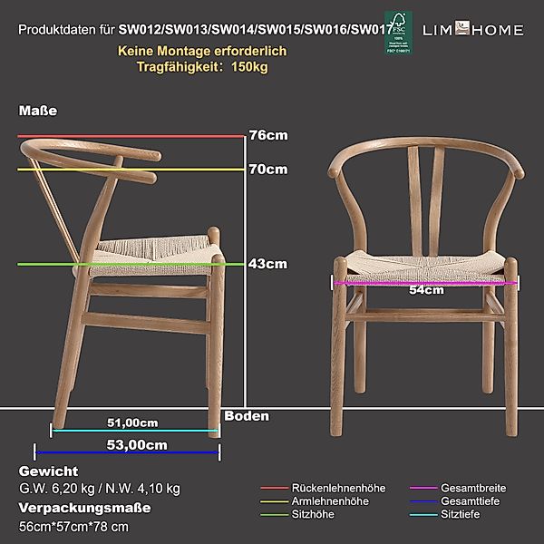 LIM HOME Esszimmerstuhl SW012 (Packung, 2 günstig online kaufen