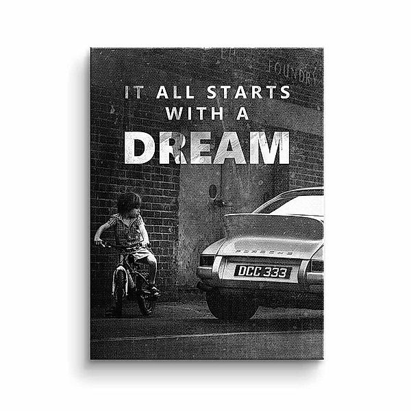 DOTCOMCANVAS® Leinwandbild, Leinwandbild It all starts günstig online kaufen