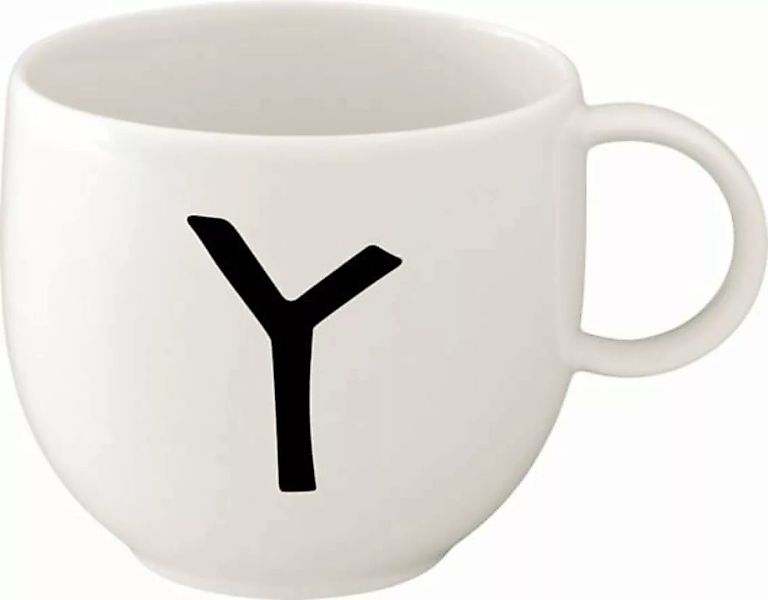 Villeroy & Boch LETTERS Kaffeebecher 'Y' 330 ml Kaffeebecher weiß günstig online kaufen