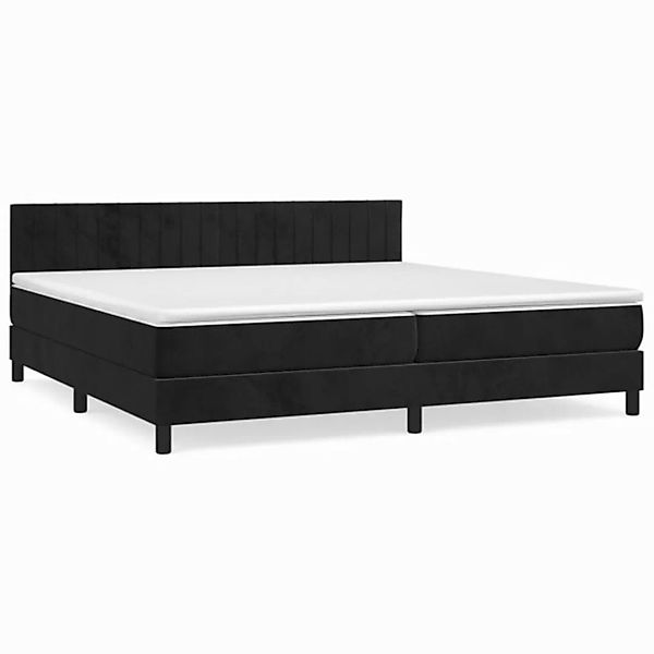 furnicato Bett Boxspringbett mit Matratze Schwarz 200x200 cm Samt (1-tlg) günstig online kaufen