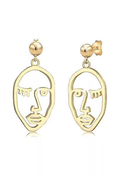 Elli Paar Ohrhänger "Ohrhänger Gesicht Design Blogger Trend 925 Silber" günstig online kaufen