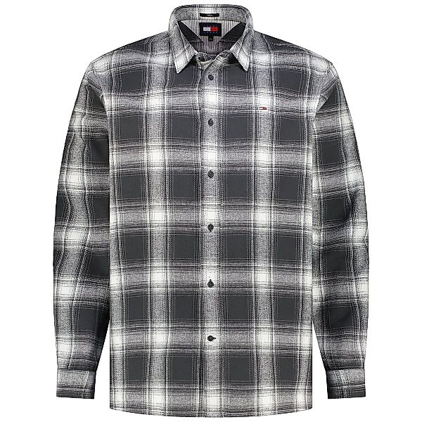 Tommy Jeans Freizeithemd aus Baumwolle Farbe dunkelgrau Größe: 4XL günstig online kaufen