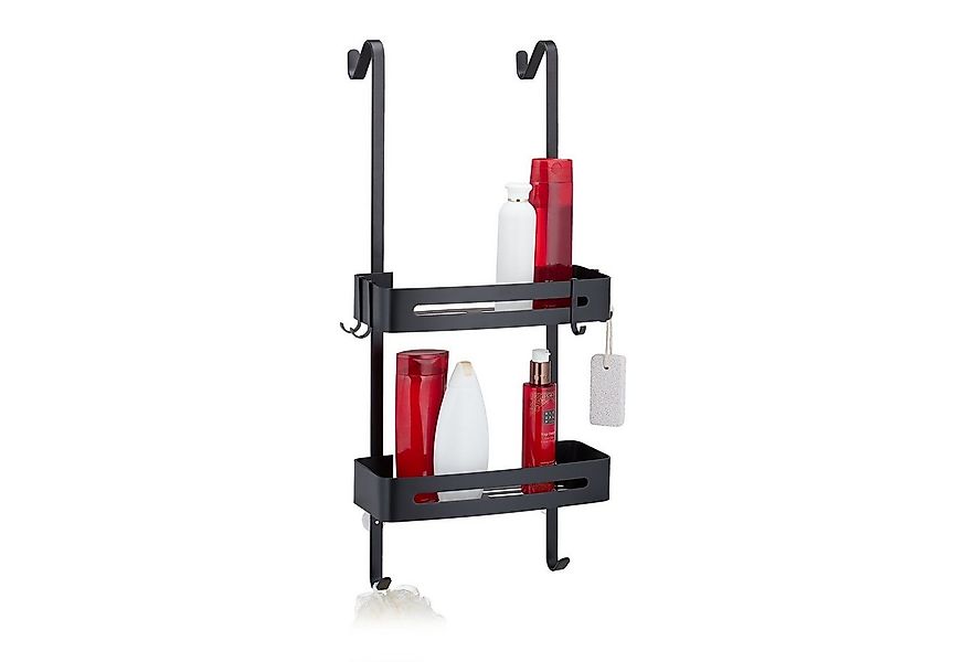 relaxdays Duschregal Duschablage zum Hängen, schwarz günstig online kaufen