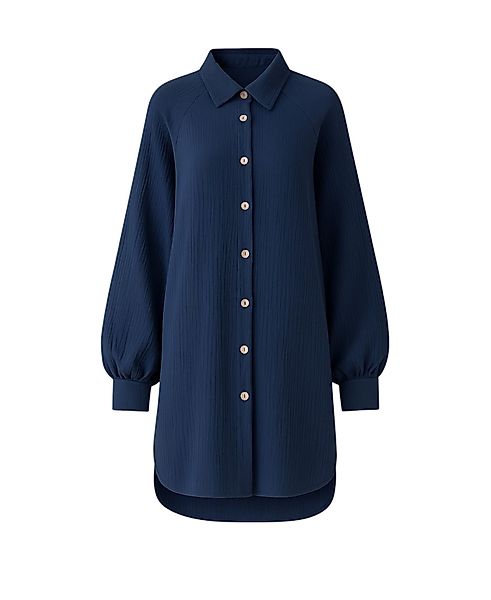 WENOR Hemdbluse Musselin Damen Oversize Hemd günstig online kaufen