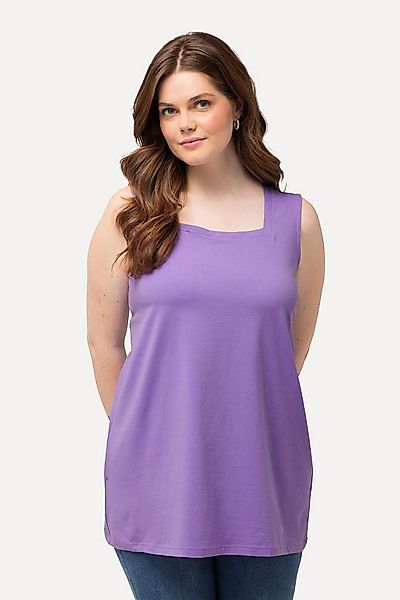 Ulla Popken Longshirt Longtop Classic Fit Carré-Ausschnitt ärmellos günstig online kaufen