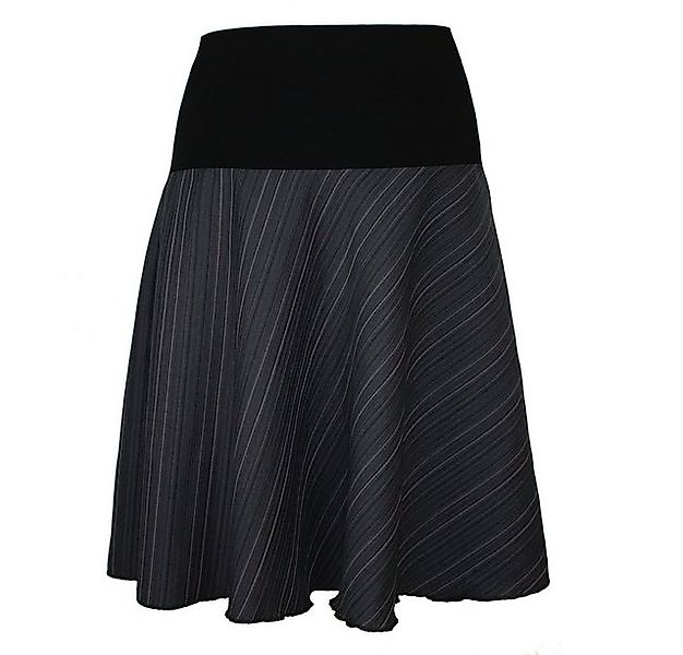 dunkle design A-Linien-Rock 57cm Grau Schwarz günstig online kaufen