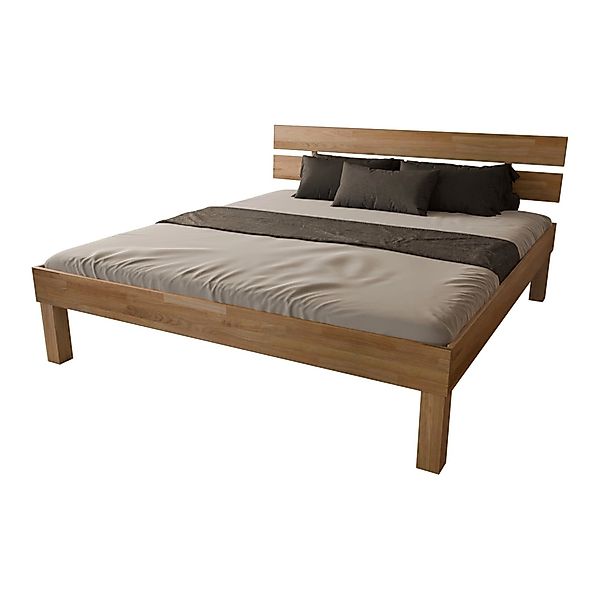 MeinMassivholz Holzbett PALMA Wildeiche, Komfortbett, Bettgestell, günstig online kaufen