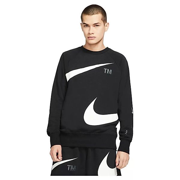 Nike Sportswear Swoosh Fleece Crew Sweatshirt 3XL Black / White günstig online kaufen