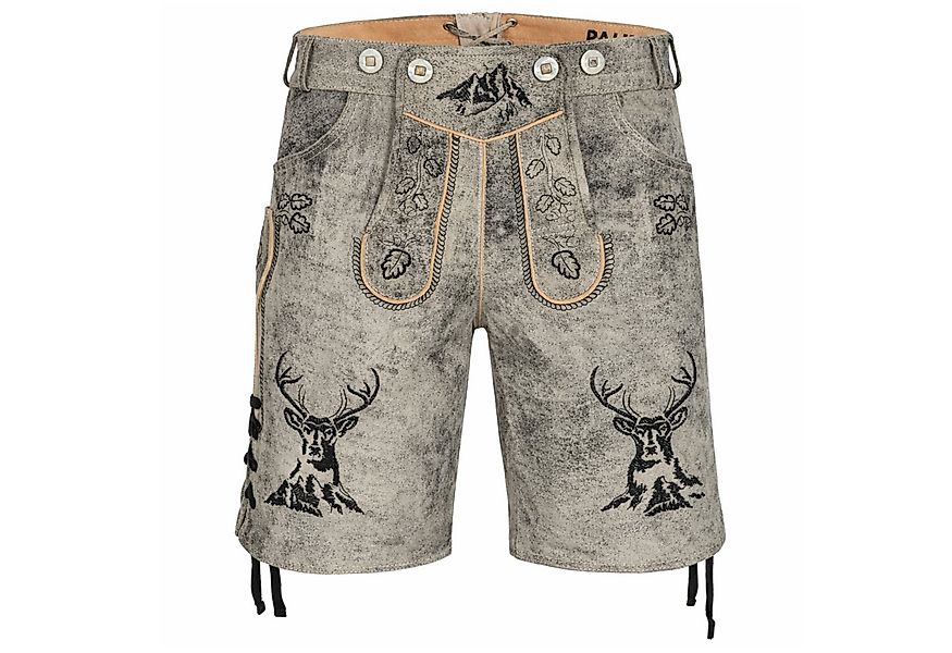 PAULGOS Trachtenhose Herren Lederhose Kurz mit Trägern 100% Echtleder - HK4 günstig online kaufen