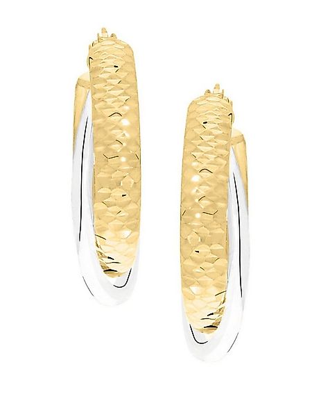 My Gold Paar Creolen Damen Ohrringe Gelbgold & Weißgold 333 (8 Karat) Gold günstig online kaufen