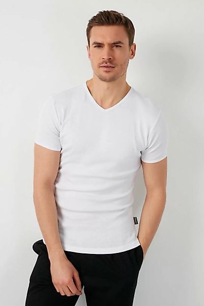 Buratti T-Shirt Buratti 100% Cotton V-Neck Basic T-Shirt 5902144 günstig online kaufen