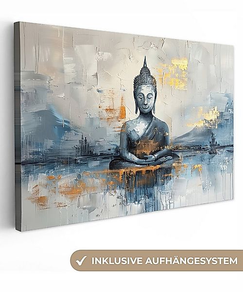 OneMillionCanvasses® Leinwandbild Buddha - Gold - Abstrakt - Modern, Fotodr günstig online kaufen
