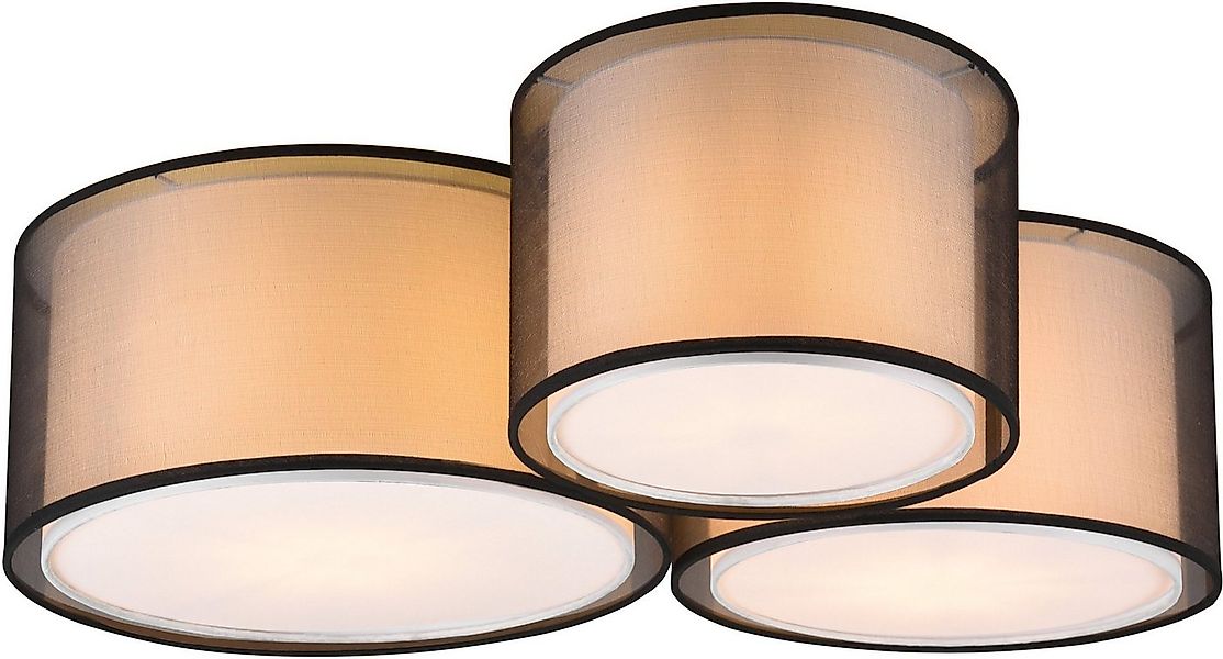 OTTO home Deckenleuchte Lutta, Leuchtmittel wechselbar, 3-flammig mit Doppe günstig online kaufen