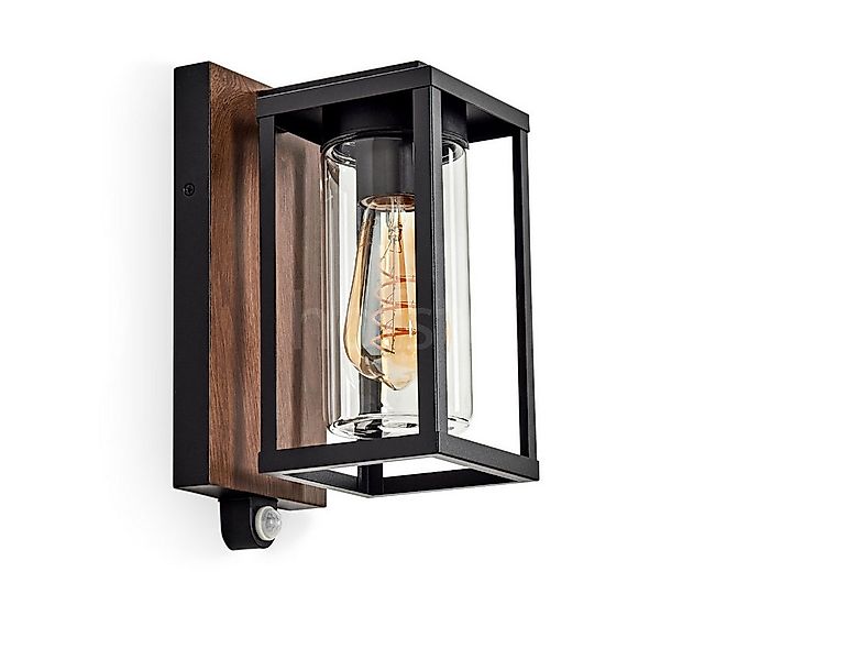 hofstein Außen-Wandleuchte Außenleuchte mit Bewegungsmelder aus Metall/Glas günstig online kaufen