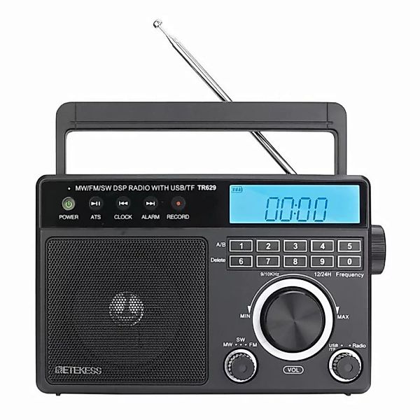Retekess Funkgerät TR629 Tragbares Radio,FM AM SW LW,SD Karte,Wecker,für Äl günstig online kaufen