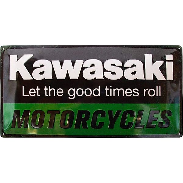 Nostalgic-Art Blechschild 25 x 50cm - Kawasaki - Kawasaki Motorcycles günstig online kaufen