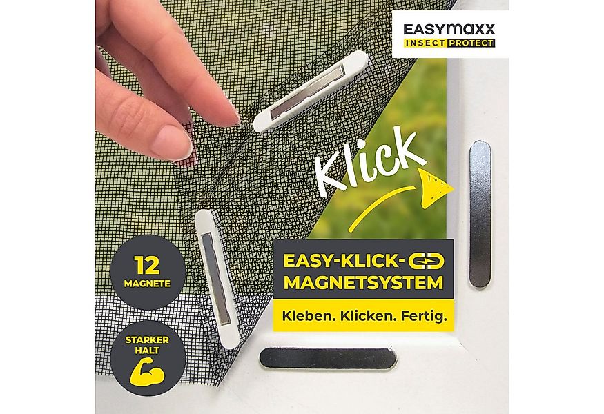 EASYmaxx Insektenschutz-Fensterrahmen Insektenschutzgitter 110 x 130 cm mit günstig online kaufen