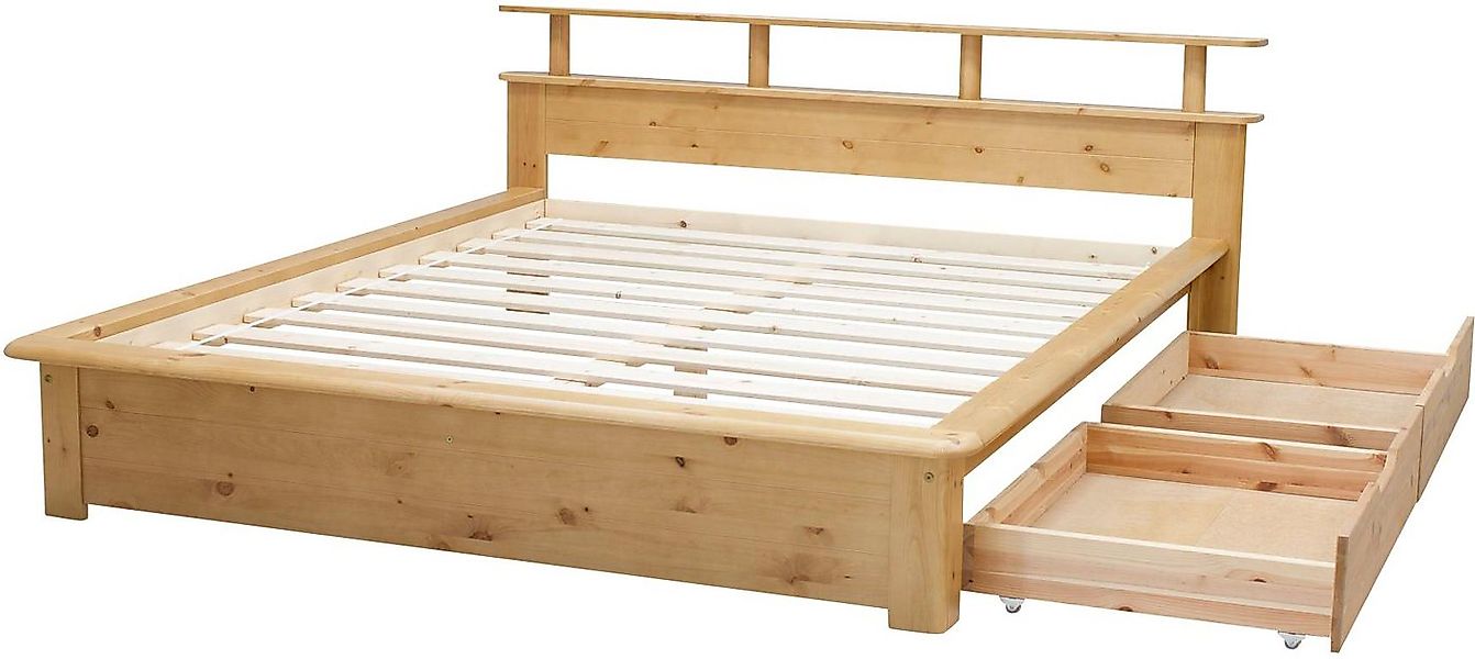 OTTO home Funktionsbett "FINJA " Kieferbett, Futonbett, Kopfteil mit Ablage günstig online kaufen