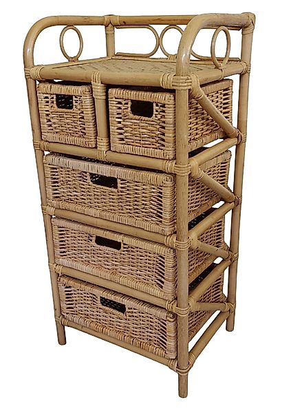 Rattani Standregal Rattanregal mit 3+2 Schüben, günstig online kaufen