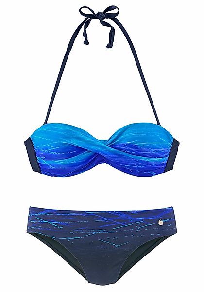 LASCANA Bügel-Bandeau-Bikini mit Farbverlauf in Batik-Optik günstig online kaufen