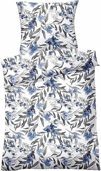 Dyckhoff Bettwäsche »Blue Flowers« 2 Stk. tlg. günstig online kaufen
