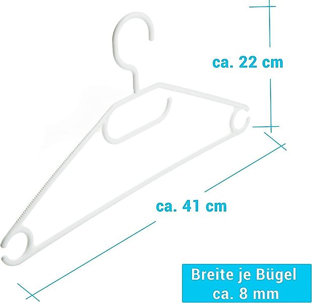 Centi Kleiderbügel 100 Kleiderbügel weiß mit günstig online kaufen