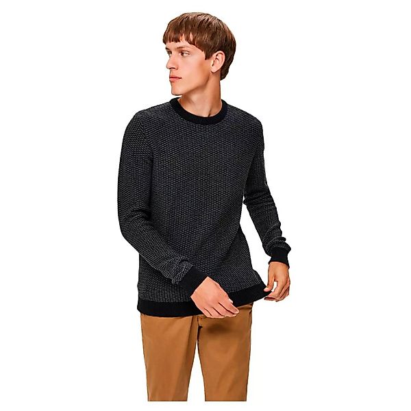 Selected Aiden Rundhalsausschnitt Sweater 2XL Medium Grey Melange / Detail günstig online kaufen