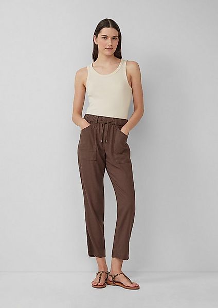 s.Oliver Chinos Hose Leinenmix-Hose im Relaxed Fit mit Elastikbund günstig online kaufen