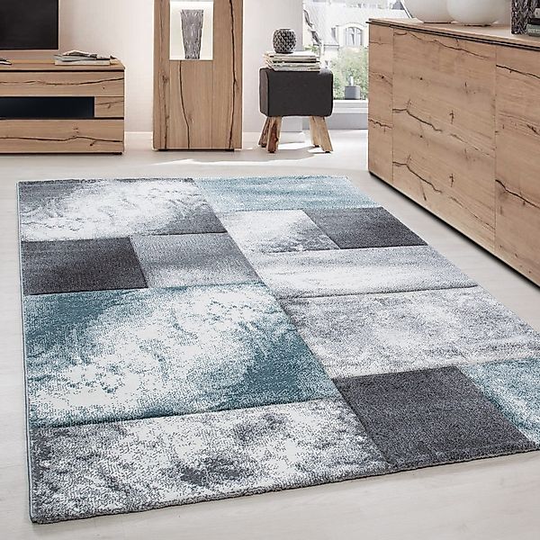 Carpettex Frisé-Teppich Kariert Design, Rechteckig, Höhe: günstig online kaufen