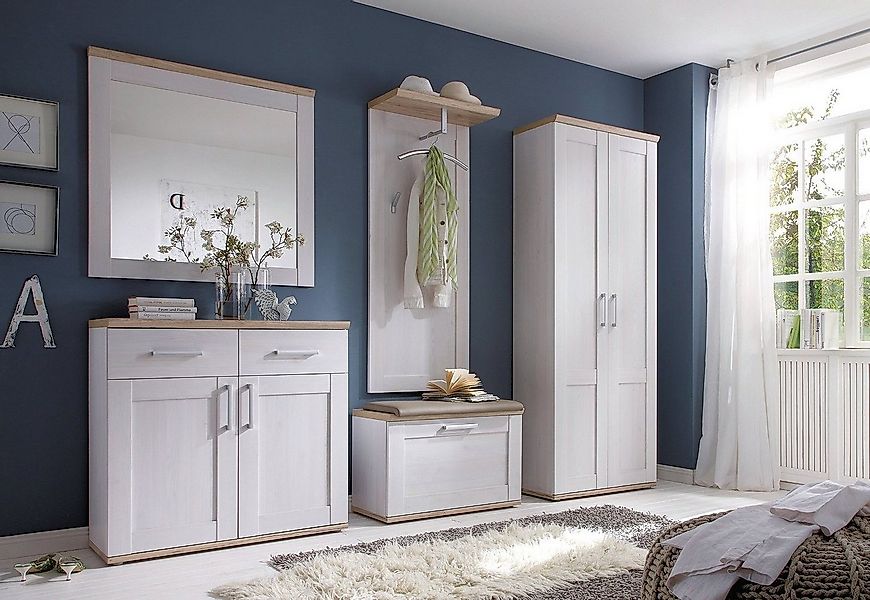 moebel-dich-auf Garderoben-Set ELEGANCE, (Komplett-Set, 5-St., Spiegel + Sc günstig online kaufen