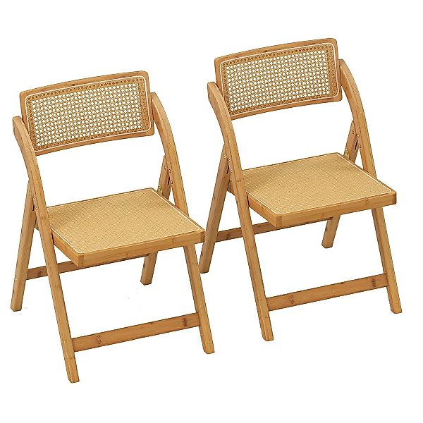 COSTWAY Klappstuhl, 2er Set Esszimmerstühle, klappbar, günstig online kaufen