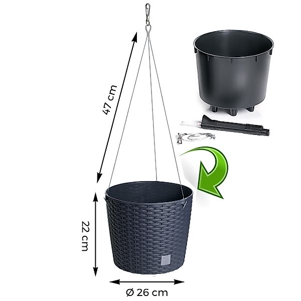 Annastore Blumenampel aus Kunststoff zum Hängen günstig online kaufen