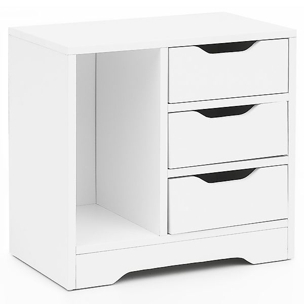 FINEBUY Nachtschrank SuVa13517_1 (49x50x30 cm Weiß günstig online kaufen