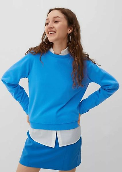 QS Sweatshirt Sweatshirt mit offenem Saum günstig online kaufen
