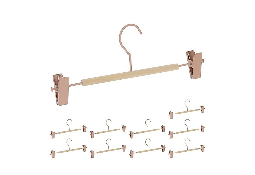 relaxdays Kleiderbügel 10er Set Hosenbügel rosa günstig online kaufen