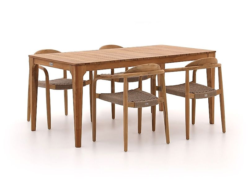 Bellagio Berbaro/Bruca 170 cm Gartenmöbel-Set 5-teilig Stapelbar günstig online kaufen