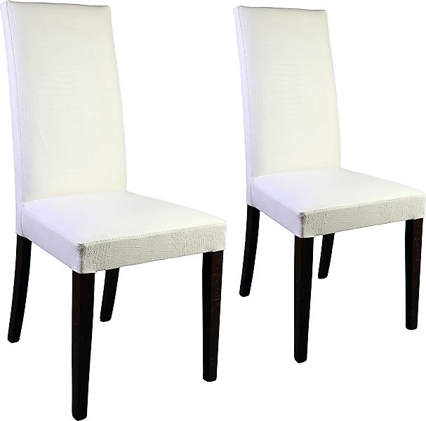 Home affaire Polsterstuhl "Java" (Set) 2 Stk.Kunstlederbezug mit Animalpräg günstig online kaufen