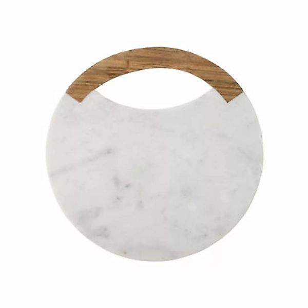 Schneidebrett Daniela stein weiß / Marmor & Holz - Ø 30 cm - Bloomingville günstig online kaufen