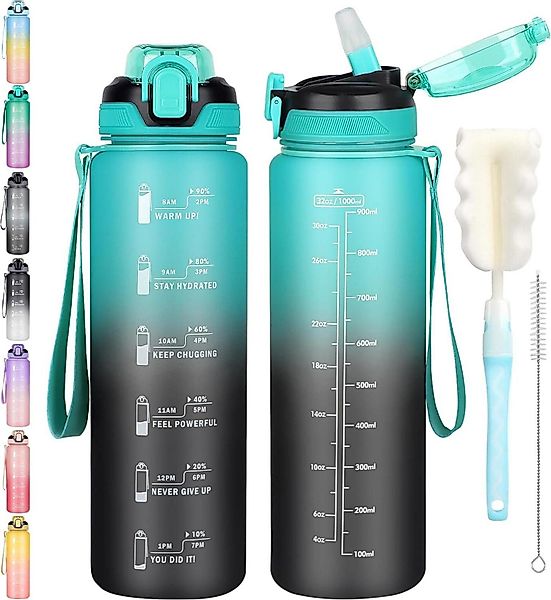 LuxusKollektion Organizer Trinkflasche 1L mit Strohhalm günstig online kaufen