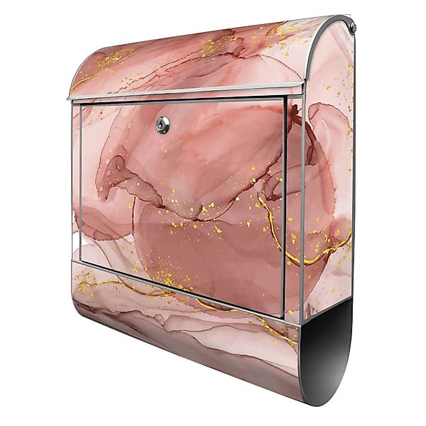 Banjado Design Briefkasten Silber Pulverbeschichtet 39x47x14cm 2 Schlüssel günstig online kaufen