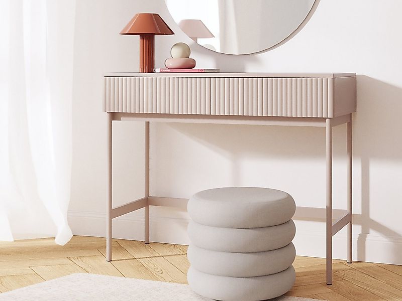 Beautysofa Schminktisch Soft Rillenfronten mit Push-to-Open (mit zwei Schub günstig online kaufen