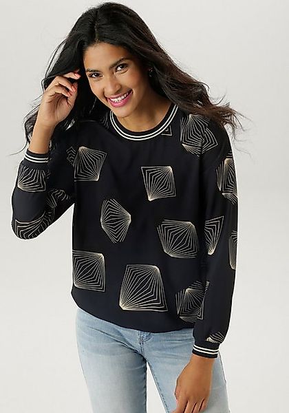Aniston SELECTED Shirtbluse mit sportiven Bündchen günstig online kaufen