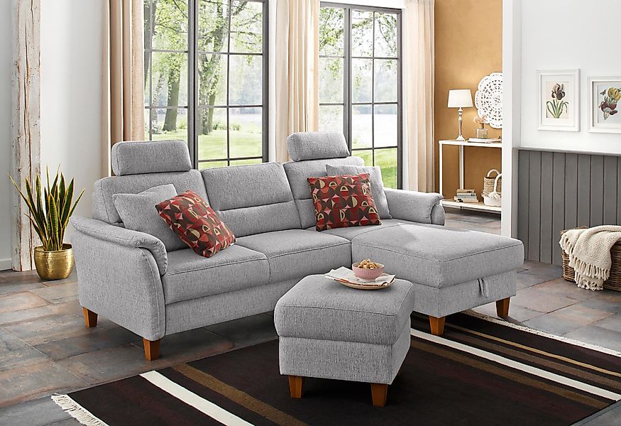 Home affaire Ecksofa Palmera L-Form, Federkern, günstig online kaufen