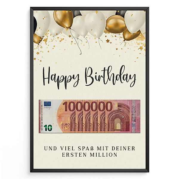 Tigerlino Poster Geldgeschenk zum Geburtstag erste günstig online kaufen