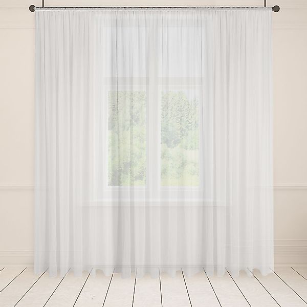 Asphald Gardine auf Maß Weiß Voile günstig online kaufen
