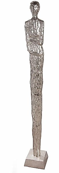 GILDE Dekofigur "Skulptur Frau Salvina silberfarben H. 156 cm" günstig online kaufen