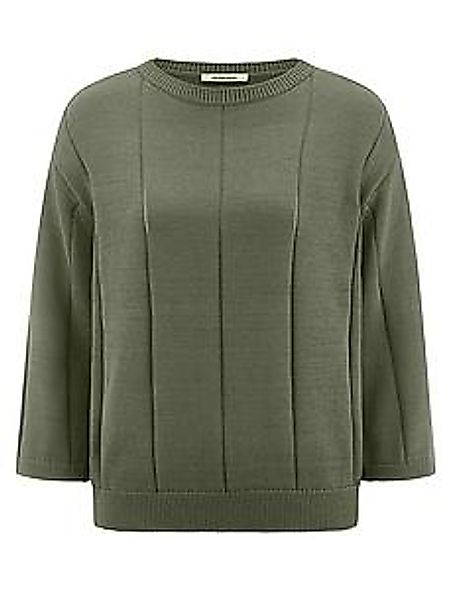 Rundhals-Pullover aus 100% SUPIMA®-­Baumwolle Peter Hahn grün günstig online kaufen